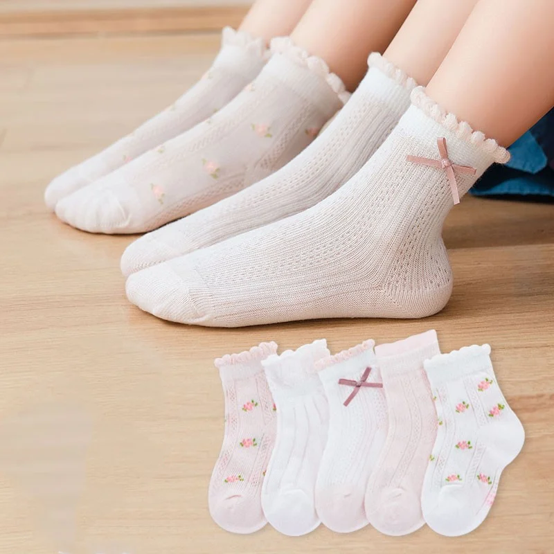 Kids Socks 5 Pairs/Lot Spring  - Summer Clothing Baby Girl recension och pris