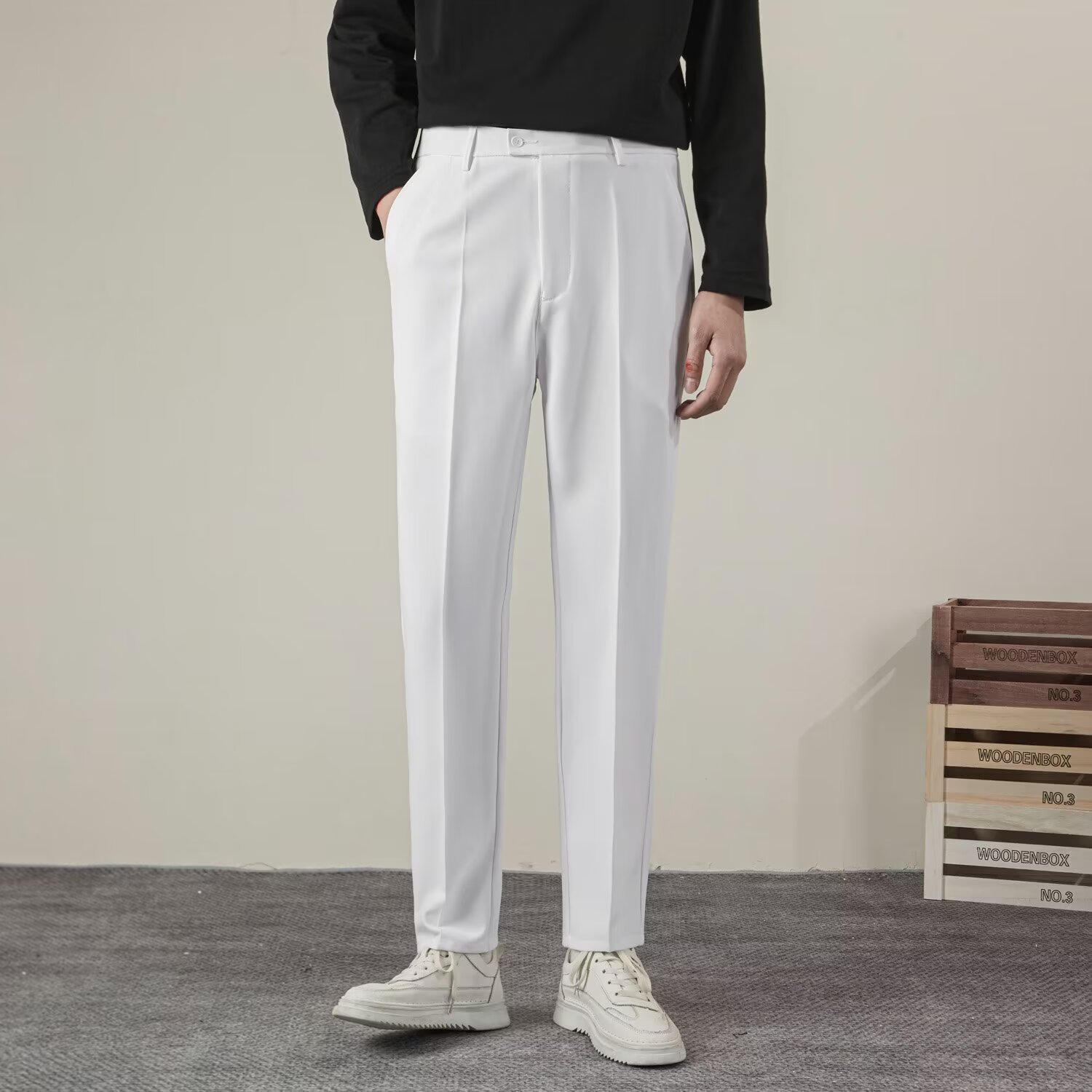 Summer Men's Solid Color Strai - Summer Clothing Brands recension och pris
