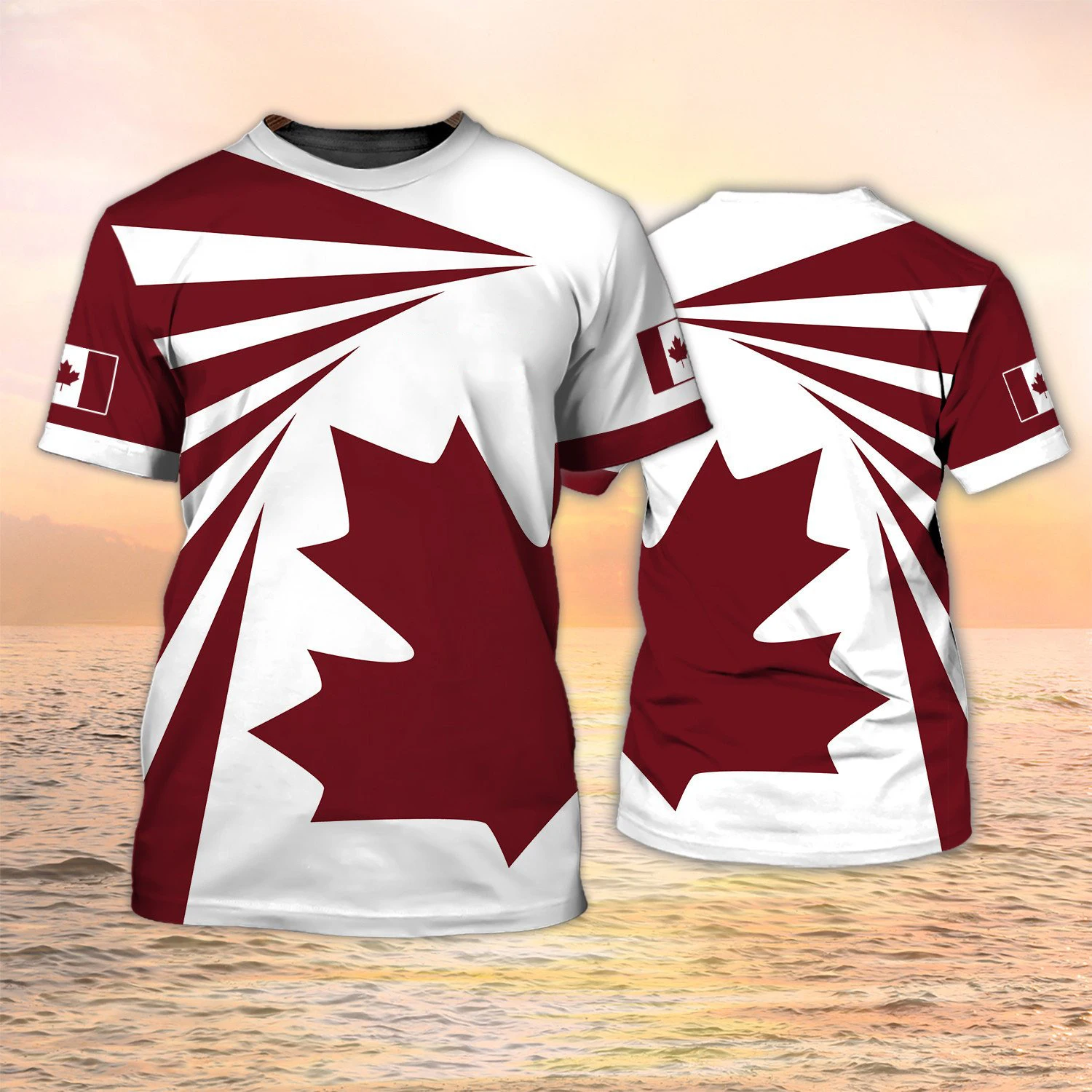 Canada Flag 3D Print T-Shirts  - Summer Clothing Women Canada recension och pris